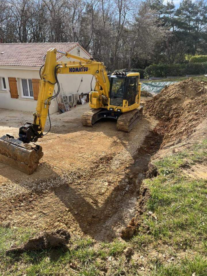 Terrassement avant enrochement Thiviers