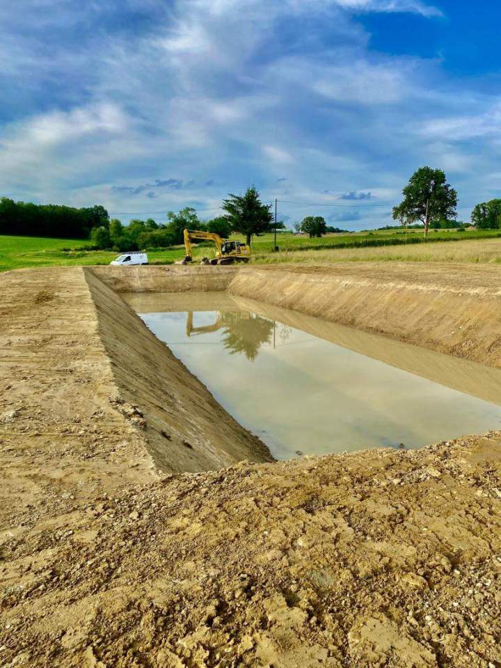 Création d'un bassin de rétention d'eau Thiviers