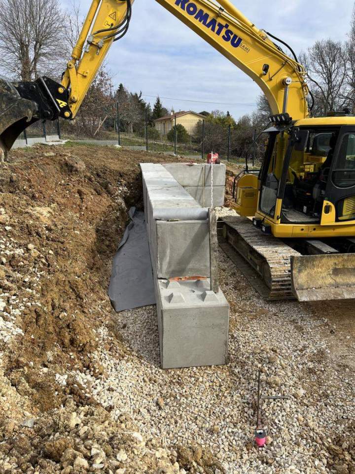 Mise en place de murs de soutènement Thiviers