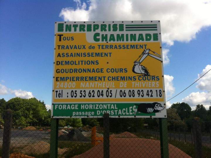 Plaque entreprise Chaminade TP Thiviers